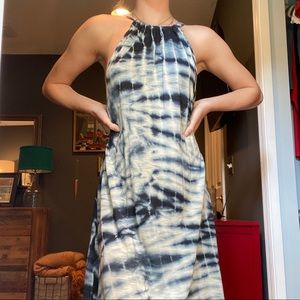 Tie dye high low dress Urban Outfitters
